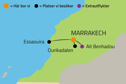 Geografisk karta över Marocko